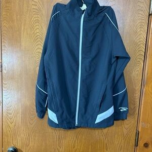 Brooks Charcoal Gray with White accents Lightweight Jacket